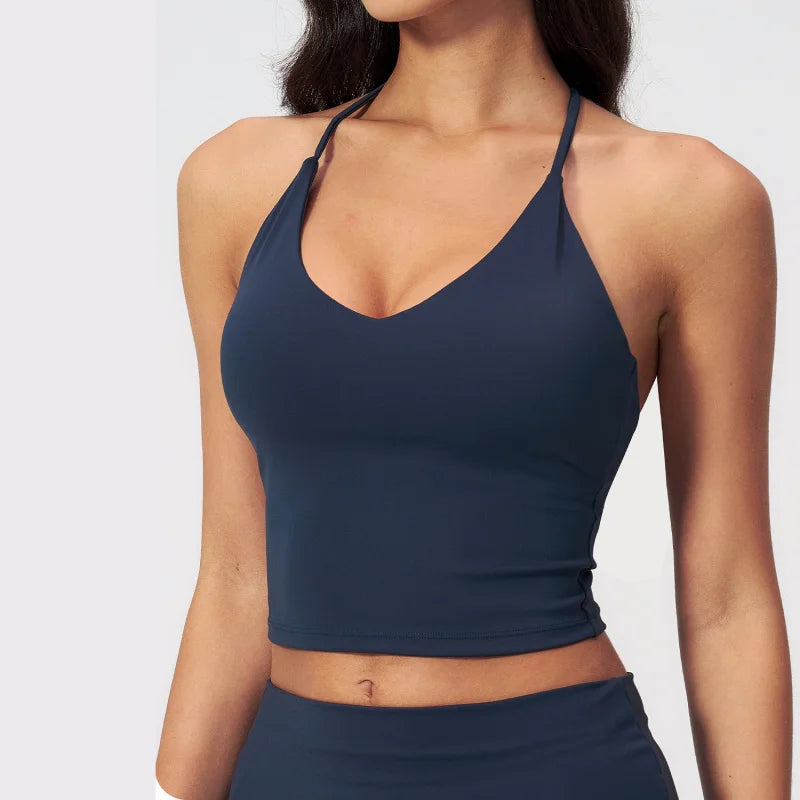 VYRENA Slim Gym Vest — Padded Sports Top with Chest Pads