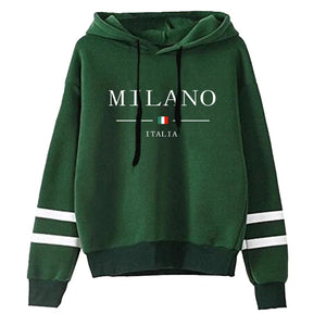 Vyrena Stripe Print Hoodie Gym Pullover