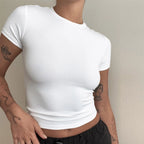 VYRENA Short Sleeve Gym T-Shirt — Women's Slim Fit Sports Top