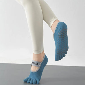 VYRENA Toe Socks — Women's Five-Finger Anti-Slip Yoga Socks