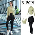 VYRENA Power Set — 3-Piece Short Sleeve Gym Outfit