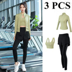 VYRENA Power Set — 3-Piece Short Sleeve Gym Outfit