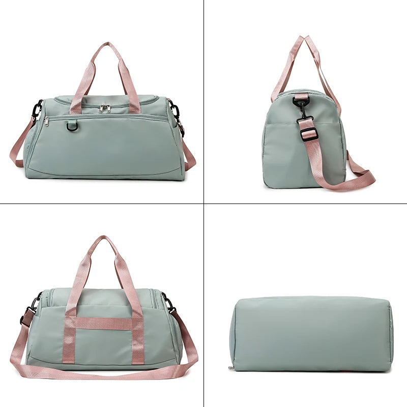 Gym Duffel Bag with Wet/Dry Compartment - Training Bag for Women & Men