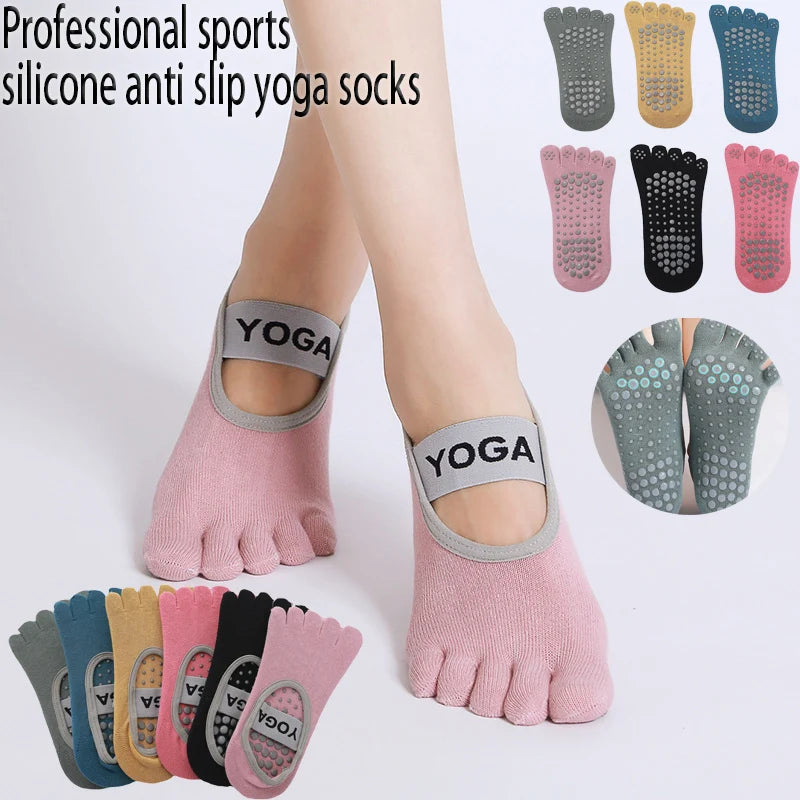 VYRENA Toe Socks — Women's Five-Finger Anti-Slip Yoga Socks