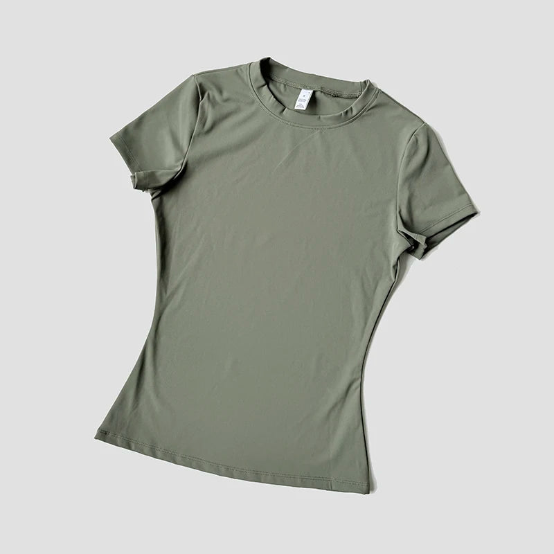 VYRENA Seamless Short Sleeve Top — Women's Gym Running T-Shirt