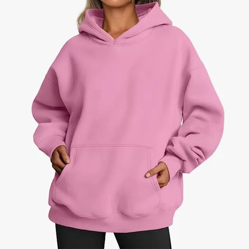 VYRENA Fleece Oversized Hoodie | Women's Warm Pullover Sweatshirt