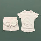 VYRENA Active Set — Short Sleeve Sports Bra & Shorts