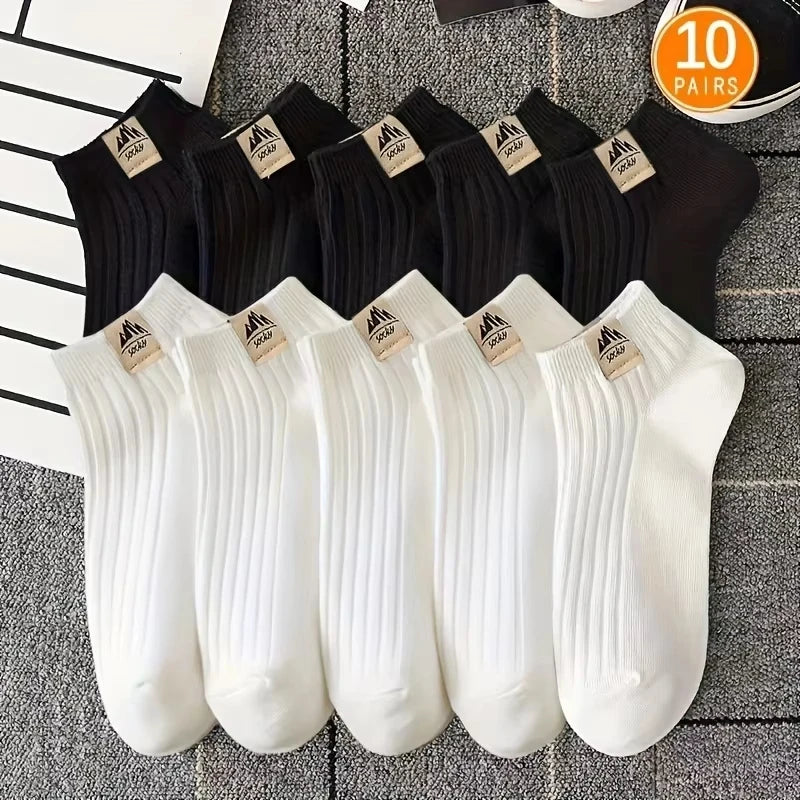 No-Show Ankle Sports Socks Multi-Pack - Invisible Gym Socks for Women & Men
