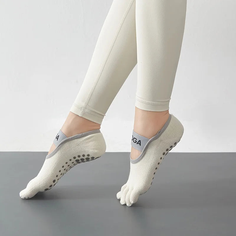 VYRENA Toe Socks — Women's Five-Finger Anti-Slip Yoga Socks