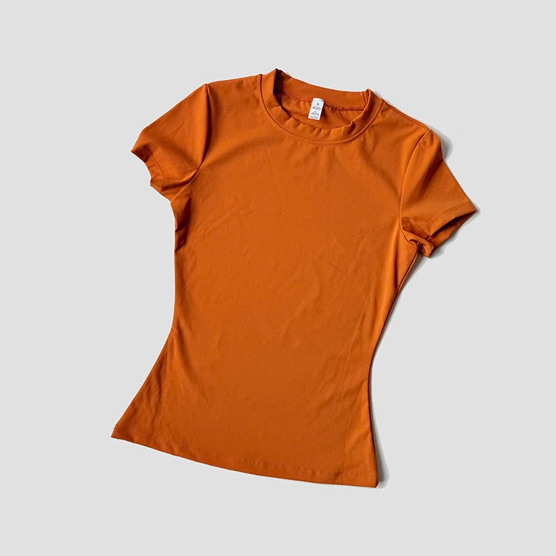 VYRENA Seamless Short Sleeve Top — Women's Gym Running T-Shirt