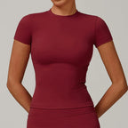 VYRENA Sports T-Shirt — Women's Short Sleeve Stretchy Gym Tee