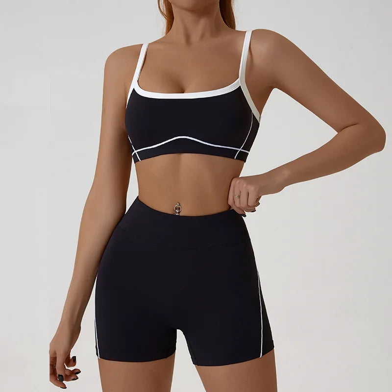 VYRENA Yoga Short Set — 2-Piece Women's Gym Tracksuit