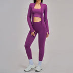VYRENA Full-Sleeve Set — 3-Piece Long Sleeve Gym Outfit