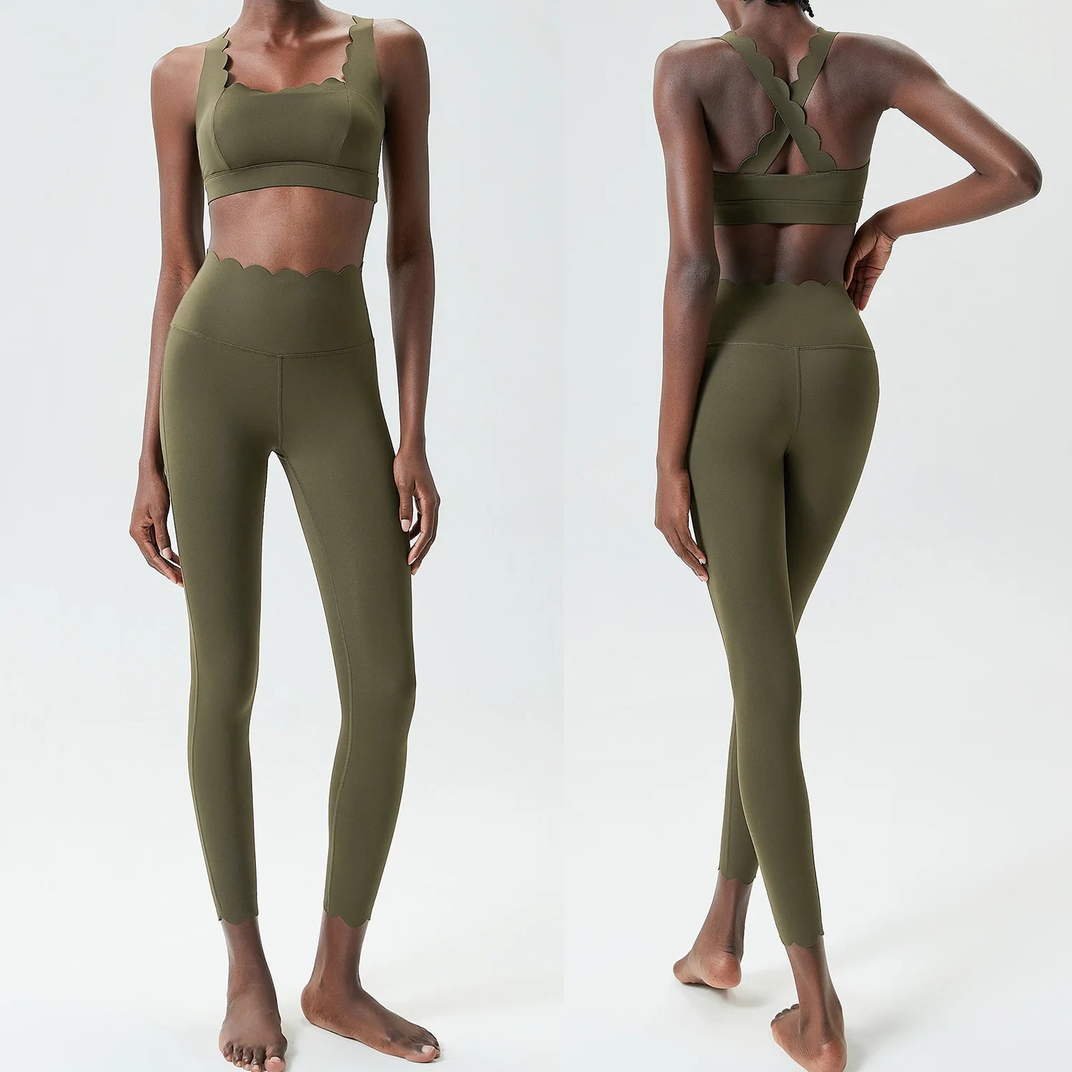VYRENA Slim Yoga Suit — Women's 2-Piece Breathable Gym Set