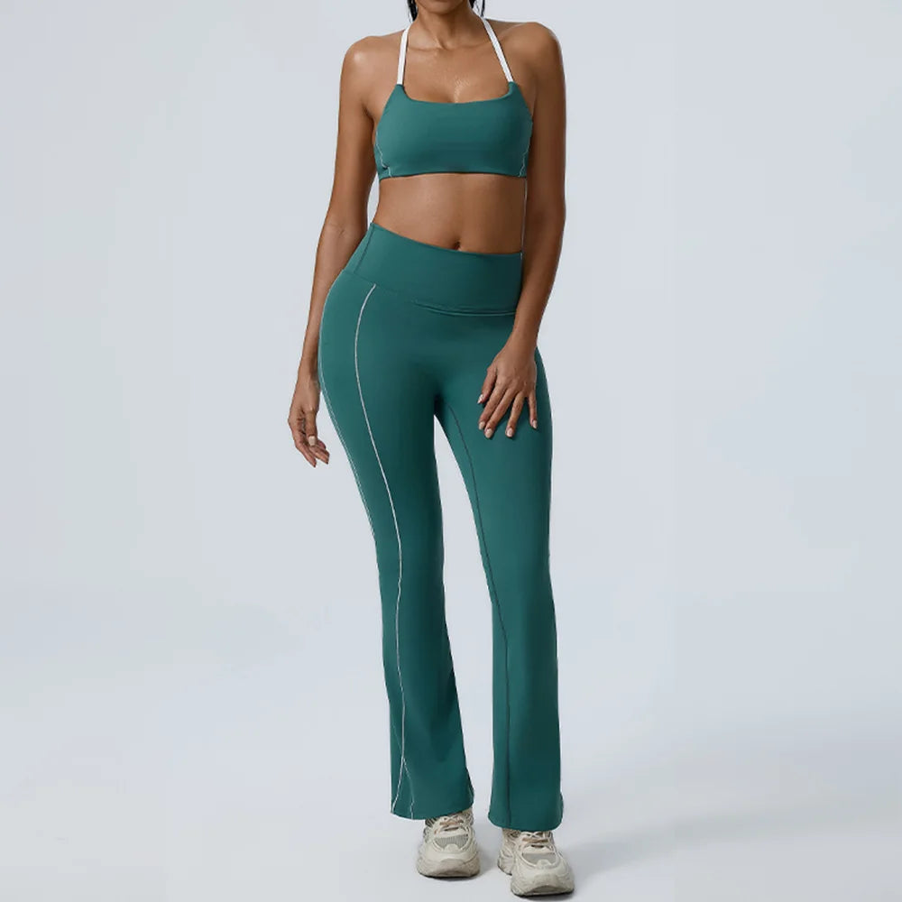 VYRENA 2-Piece Yoga Set — Sports Bra & High-Waist Shorts
