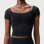 VYRENA Slim Fit Workout Top — Women's Gym Running T-Shirt