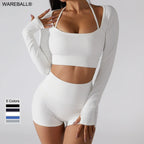 VYRENA Seamless Set — Sports Bra, Crop Top & Leggings