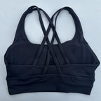 VYRENA Cross-Back Fitness Bra — Shockproof High-Strength Gym Sports Top