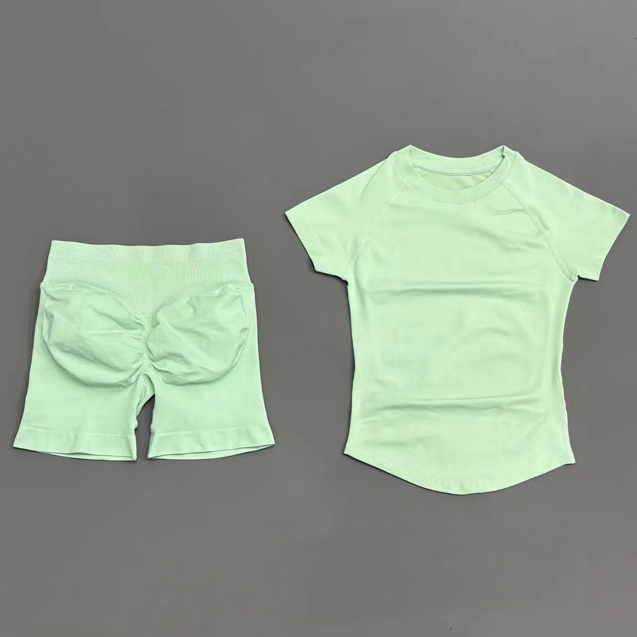 VYRENA Active Set — Short Sleeve Sports Bra & Shorts