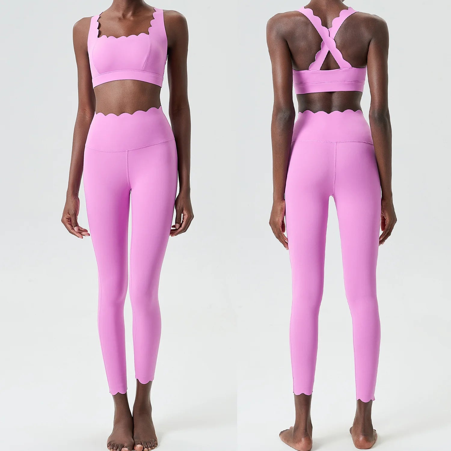 VYRENA Slim Yoga Suit — Women's 2-Piece Breathable Gym Set