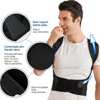Back Brace & Posture Corrector - Adjustable Support for Upper & Lower Back