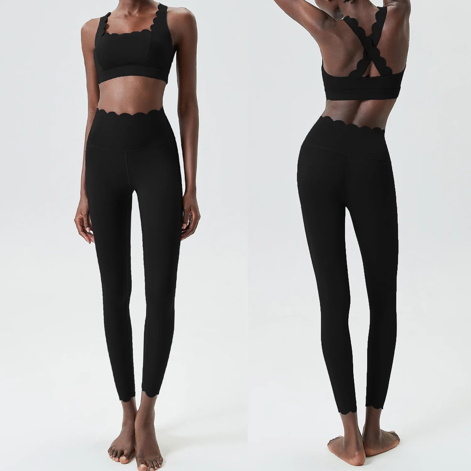VYRENA Slim Yoga Suit — Women's 2-Piece Breathable Gym Set