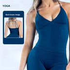 Women's Cross-Back Sports Vest - Padded Seamless Gym Camisole