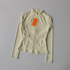 VYRENA Slim Zip Gym Jacket | Women's Long Sleeve Workout Cardigan