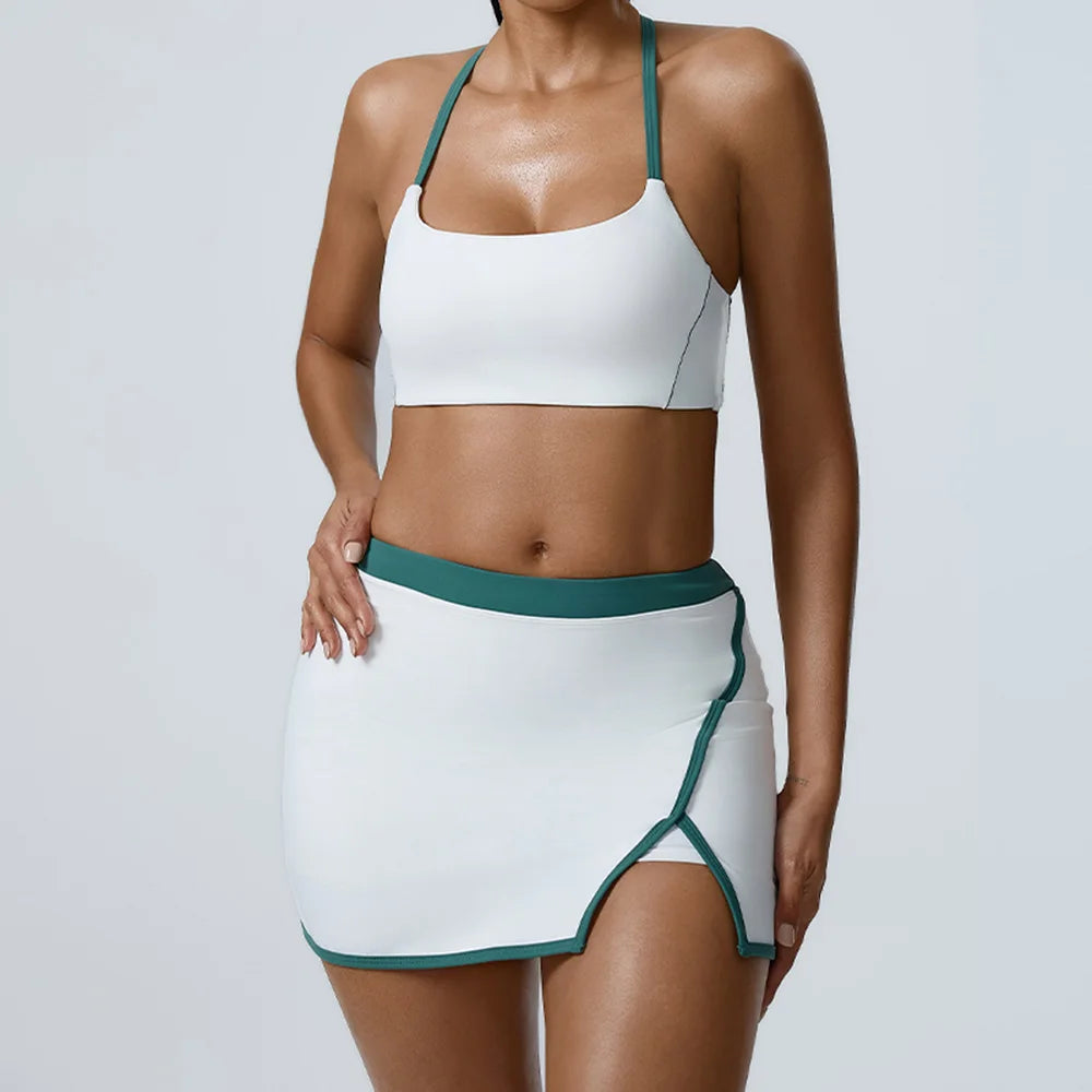 VYRENA 2-Piece Yoga Set — Sports Bra & High-Waist Shorts
