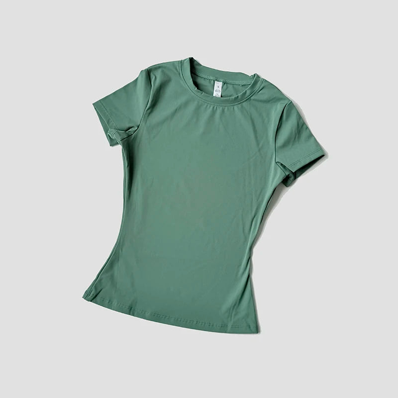 VYRENA Seamless Short Sleeve Top — Women's Gym Running T-Shirt