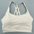 VYRENA Cross-Back Fitness Bra — Shockproof High-Strength Gym Sports Top