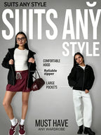 VYRENA Full Zip Hoodie | Women's Oversized Hooded Gym Jacket