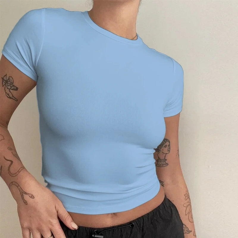 VYRENA Short Sleeve Gym T-Shirt — Women's Slim Fit Sports Top