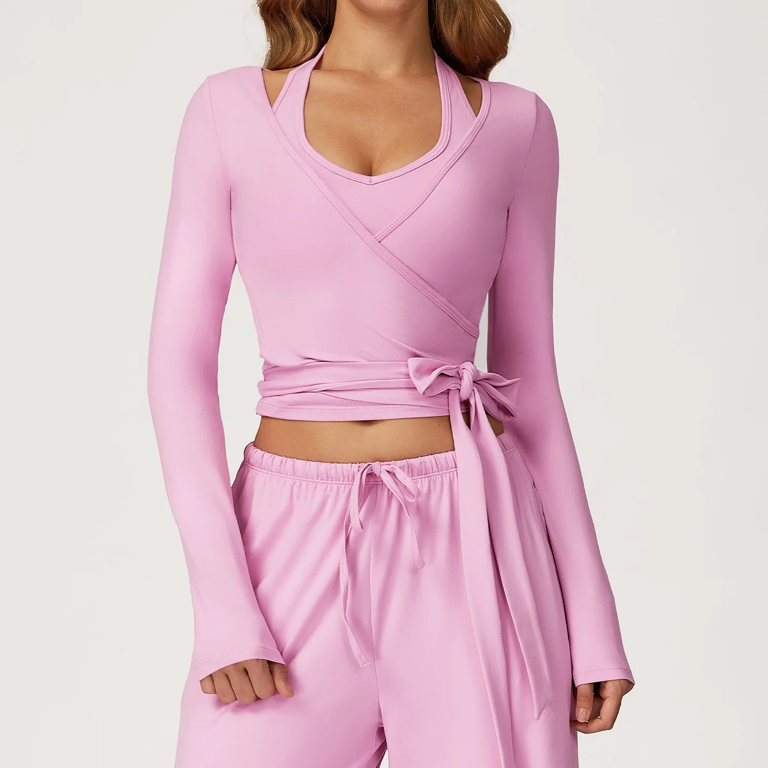 VYRENA Long Sleeve Yoga Shirt — Breathable High Elastic Gym Top