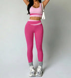 VYRENA Breathable Yoga Set — Women's Sports Bra & High-Waist Leggings