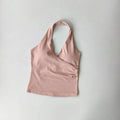 Women's V-Neck Sports Bra - Halter Neck Yoga & Gym Top