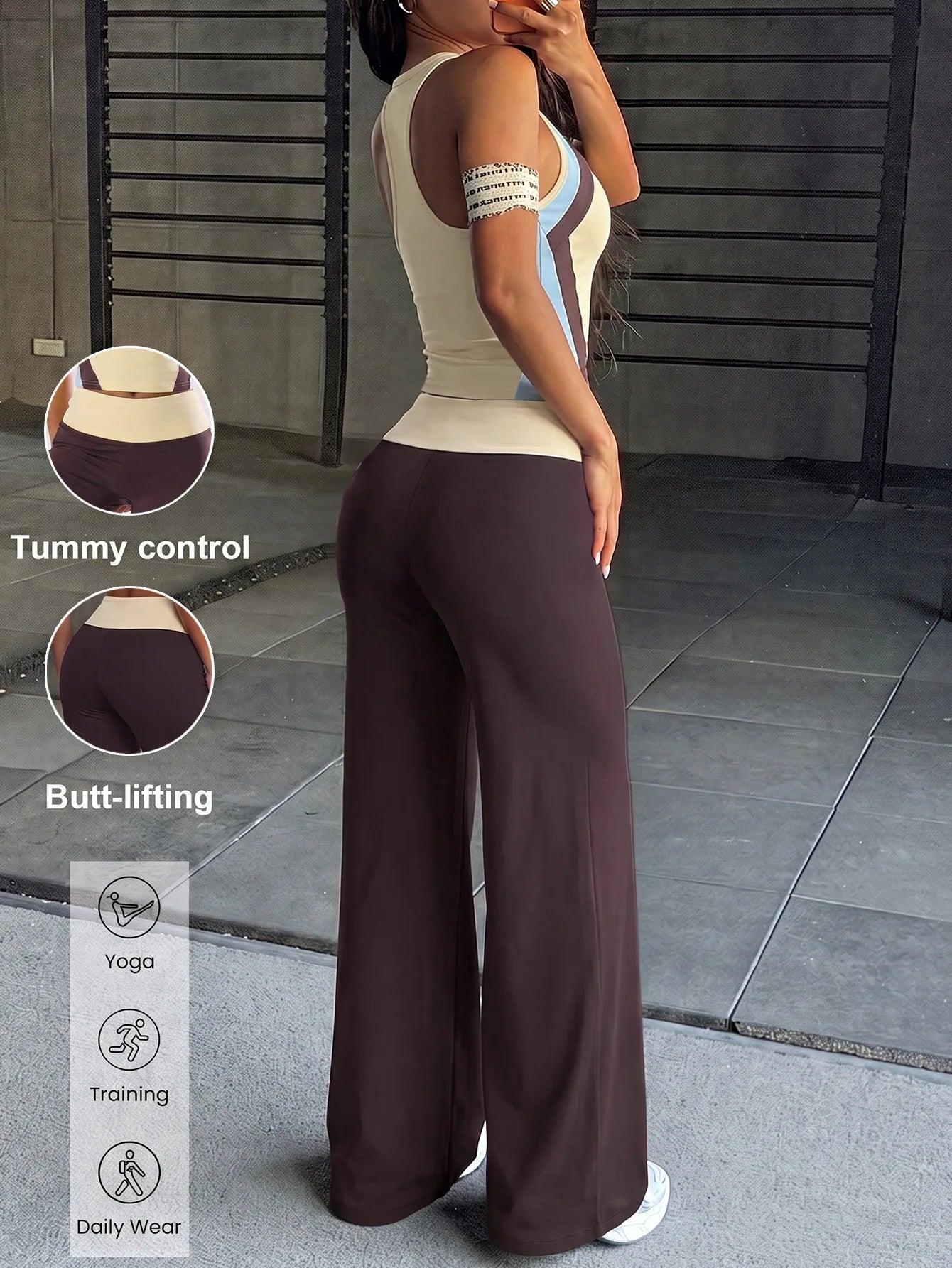VYRENA Halter Yoga Set — Shockproof Bra & Butt Lift Pants