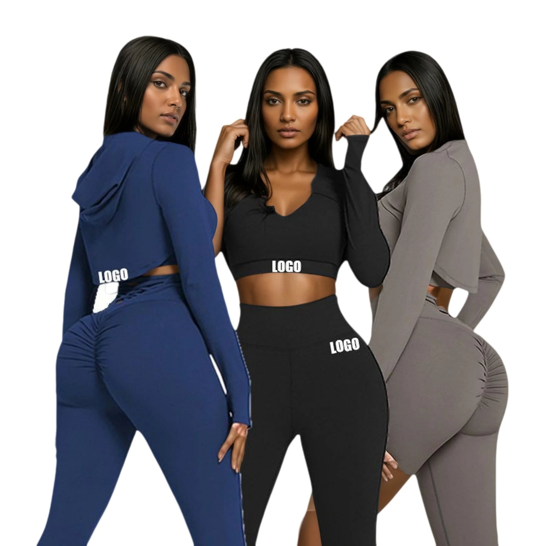VYRENA Studio Tracksuit — 3-Piece Hoodie Gym Set