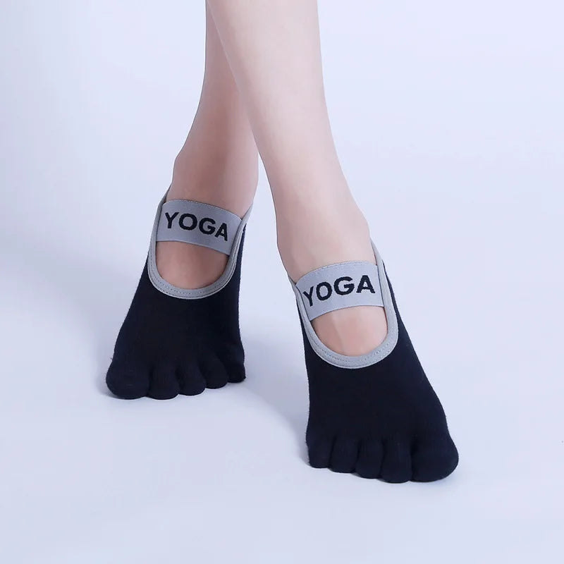 VYRENA Toe Socks — Women's Five-Finger Anti-Slip Yoga Socks