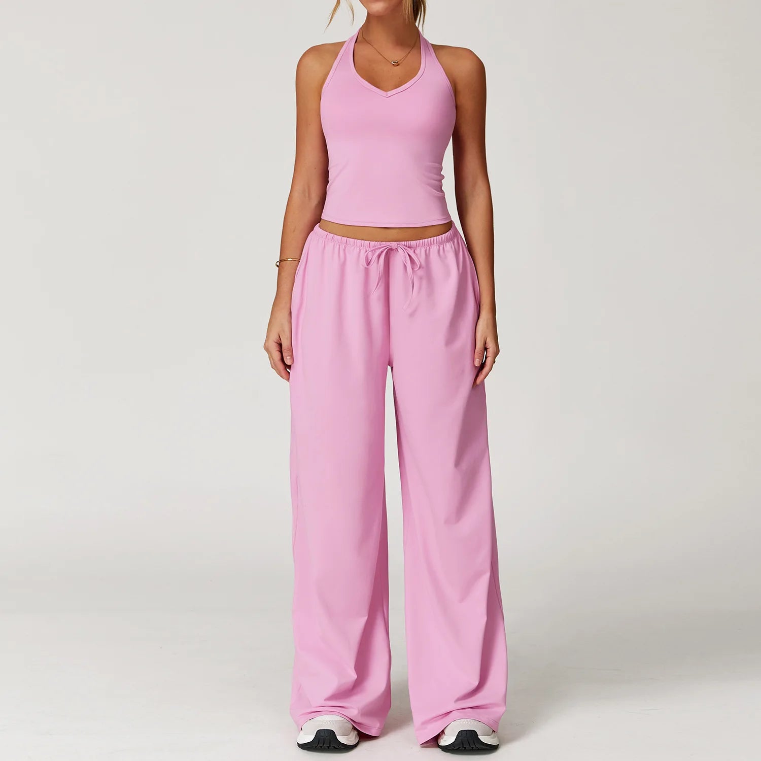 VYRENA Yoga Pants Set — 2-Piece High-Waist Gym Tracksuit