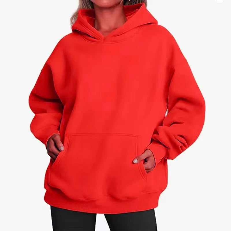 VYRENA Fleece Oversized Hoodie | Women's Warm Pullover Sweatshirt