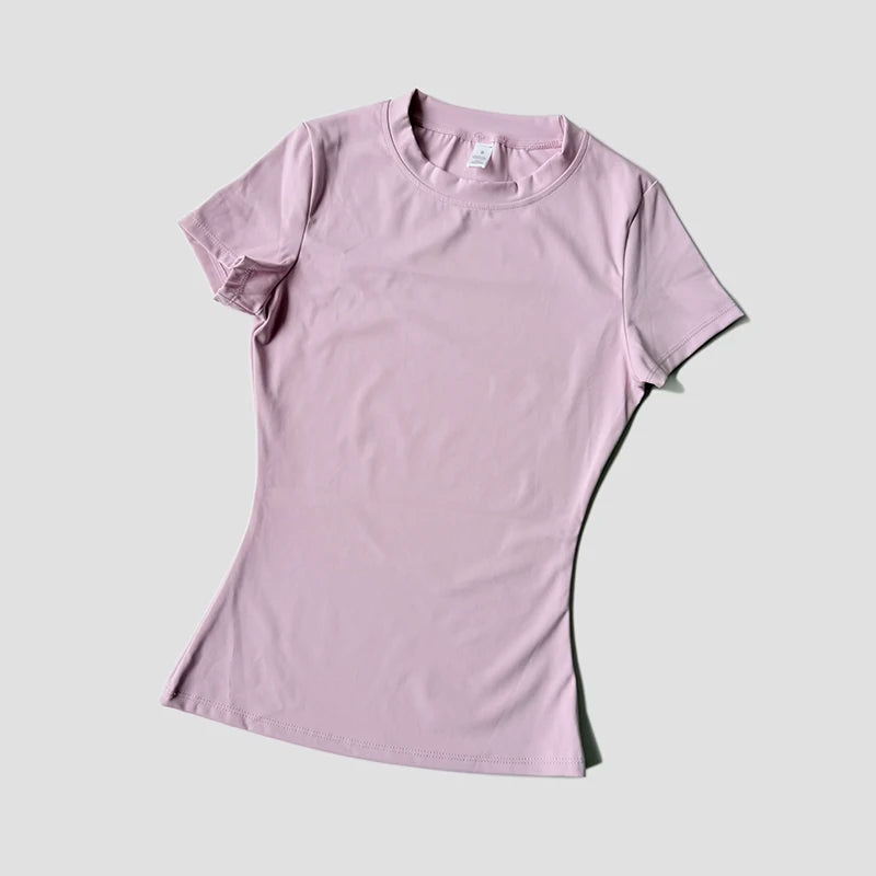 VYRENA Seamless Short Sleeve Top — Women's Gym Running T-Shirt