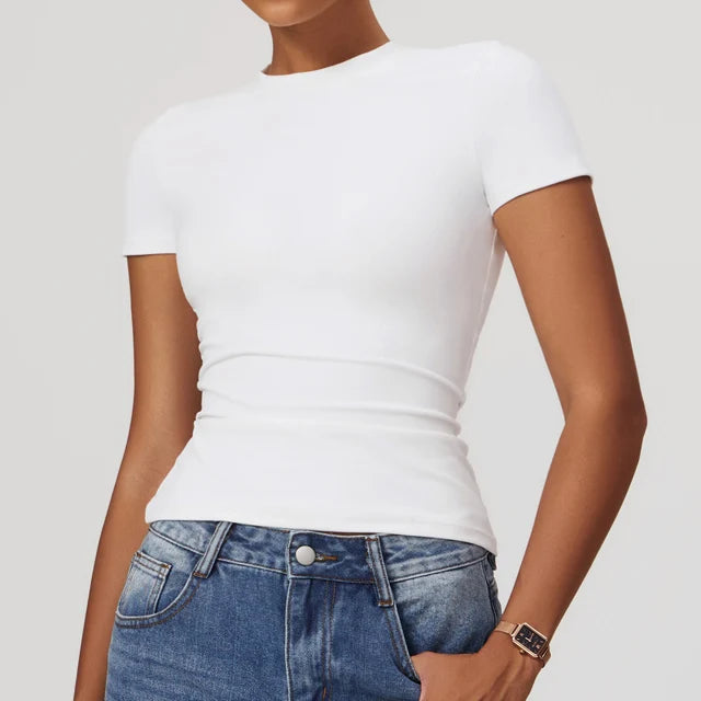 VYRENA Sports T-Shirt — Women's Short Sleeve Stretchy Gym Tee