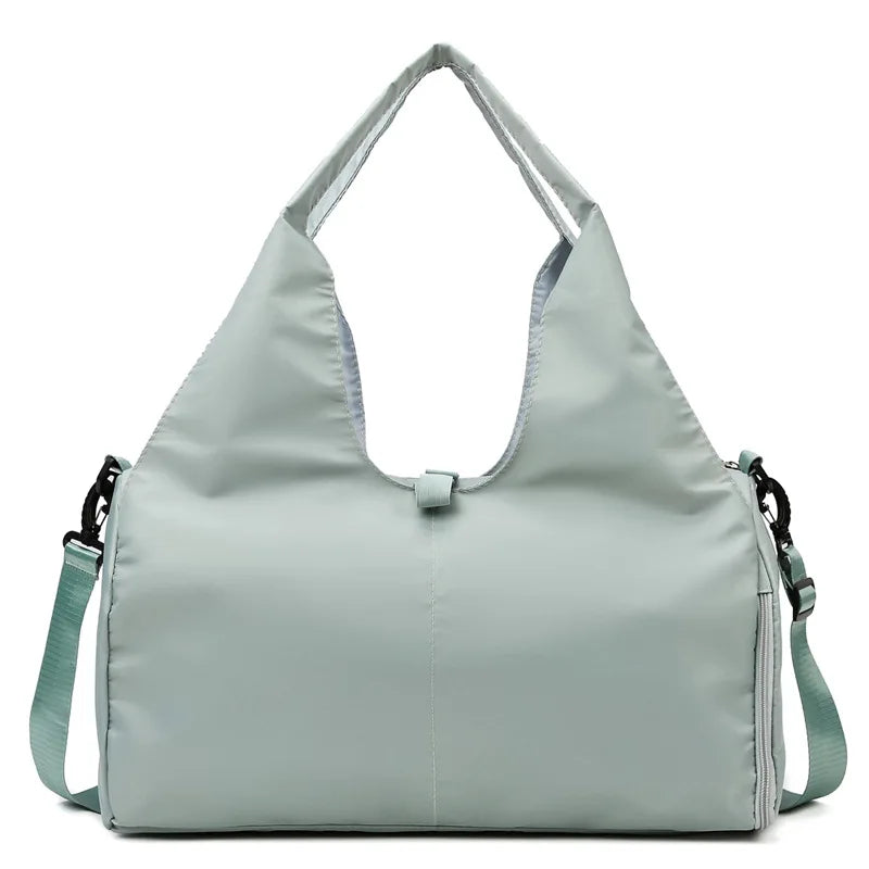 Women's Gym Bag with Shoe Compartment - Lightweight Weekender Duffel