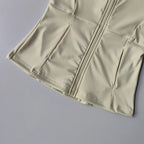 VYRENA Slim Zip Gym Jacket | Women's Long Sleeve Workout Cardigan