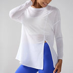 VYRENA Quick-Dry Gym Top — Women's Loose Short Sleeve Running Shirt