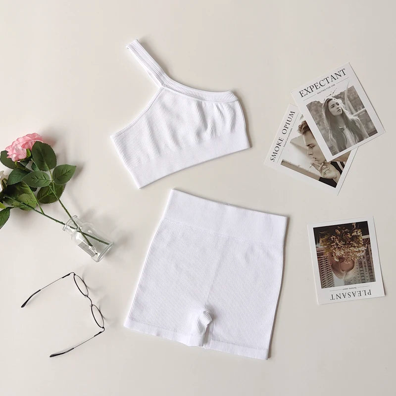 VYRENA Studio Set — Seamless Sports Bra, Crop Top & Leggings