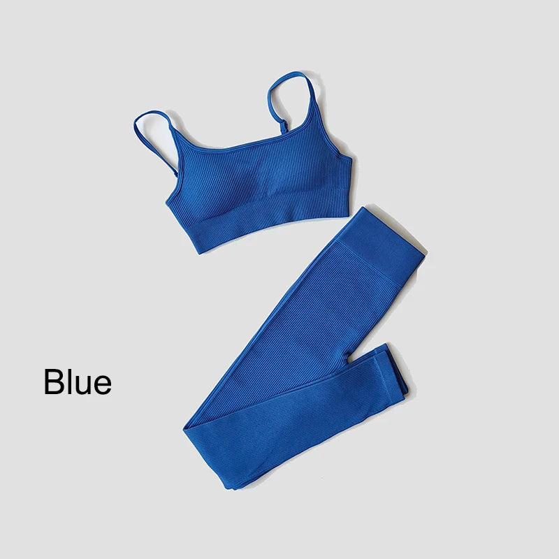 VYRENA Seamless Set — Sports Bra, Crop Top & Leggings