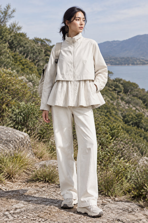 Vyrena Cropped Windbreaker Jacket Short Coat