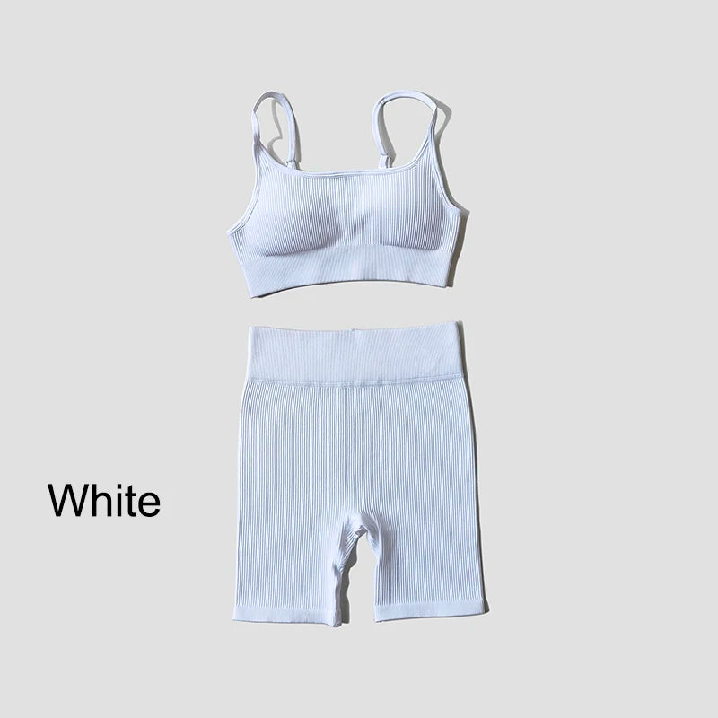 VYRENA Seamless Set — Sports Bra, Crop Top & Leggings